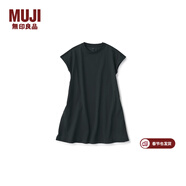 MUJI大童 涼感法國袖連衣裙 女童童裝裙子25年夏季 CB1NQA5S 黑色 110 /56A