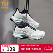 361°男鞋運動(dòng)鞋鋒牙秋季新品防潑水寬楦黑色通勤鞋減震休閑跑步鞋男 南極灰/淺煙綠 43