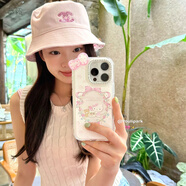 恭懷由里公園ins甜美可愛(ài)少女碎花蝴蝶結貓咪15適用17pro蘋(píng)果17ProMax手機殼iPhone16全包17新款14Prom 碎花立體蝴蝶結貓咪手機殼,iPhone 13 _4