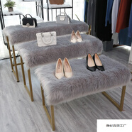 OTHER/其他方塊席地毛絨毯中國流水臺Rsemnia地毯松可水洗藍色抗菌新中式丨 灰色長(cháng)毛絨加厚款 40cm圓形