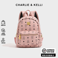 CHARLIE&KELLI CK品牌包包女款書(shū)包雙肩包女士2026年媽咪背包大容量實(shí)用電腦包 粉色大號【代寫(xiě)賀卡 品牌禮袋】