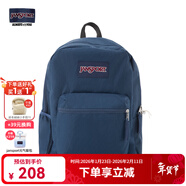 JANSPORT杰斯伯書(shū)包輕便雙肩包男女旅行包簡(jiǎn)約背包電腦包學(xué)生校園 47LW003海軍藍/藏青色-側邊袋