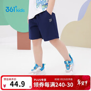 361°兒童短褲夏季男女童3-12歲透氣運動(dòng)褲梭織五分褲 藏青 101