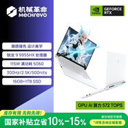 機械革命【國家補貼】蛟龍16Pro 潮玩版 16英寸游戲電競筆記本電腦(R9-9955HX 16G 1T RTX5060 300Hz白)