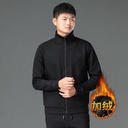 宰摟棒球服男秋冬立領(lǐng)外套男士運動(dòng)衛衣高端休閑夾衫加絨男裝上衣01 嚴選T90309款外套黑色加絨 M M90120斤