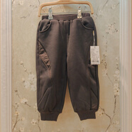 三木比迪（SAMBEDE）三木比迪專(zhuān)柜正品秋冬新款男女童褲子束口棉褲純棉褲子戶(hù)外保暖褲 灰黑色 110 cm