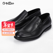 金利來(lái)（Goldlion）懶人套腳男鞋男士款商務(wù)休閑皮鞋 黑色-99 39