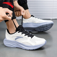 安踏男鞋跑步鞋2026春季新款春季旗艦輕便網(wǎng)面透氣男士休閑運動(dòng)鞋男 深灰/霧灰/黑-5552 40.5