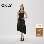 ONLY 2024秋季個(gè)性設計感中長(cháng)款背帶裙牛仔連衣裙女|124342021