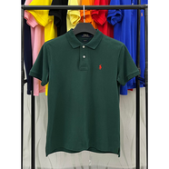 POLO SPORT美國保羅經(jīng)典男裝polo衫純棉翻領(lǐng)短袖T恤男寬松休閑百搭半袖體恤 墨綠色 M 建議125-145斤