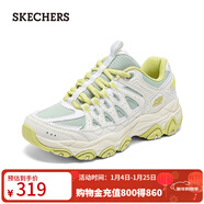 斯凱奇（Skechers）女鞋秋季戶(hù)外防滑徒步鞋抓地防護耐磨越野運動(dòng)跑步鞋 乳白色/綠色/OWGN 35