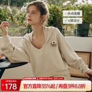 Olrain歐芮兒時(shí)尚穿搭連帽衛衣連衣裙春裝新款寬松顯瘦掛脖 衛衣O23QR86005 L