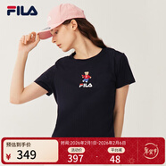 斐樂(lè ) 斐樂(lè )女裝官方女士短袖T恤夏季休閑運動(dòng)內搭t恤運動(dòng)上衣 傳奇藍-F51W328152FNV 2XL （180/96A/XXL）