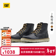 卡特（CAT）新品男士高幫經(jīng)典牛皮復古單鞋商場(chǎng)同款 深藍色 41