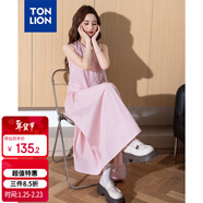 唐獅（TonLion）2025夏女圓領(lǐng)背帶連衣裙