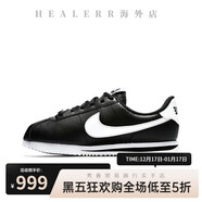 耐克（NIKE）男鞋CORTEZ復古經(jīng)典皮面白紅阿甘鞋休閑跑步鞋運動(dòng)鞋女鞋 807471-010 黑白勾 36