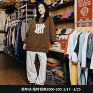 UNDEFEATED【五條杠美式毛衣】潮流男女同款LOGO校園風(fēng)毛衣新品 深紅 UE43GKR02M B版 S