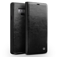 洽利 適用三星note10+手機殼保護套防摔翻蓋真皮套 商務(wù)男三星Galaxy Note9 三星Note9纖薄經(jīng)典黑色 