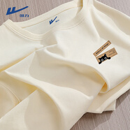 回力（Warrior）重磅純棉透氣短袖t恤男夏季青少年休閑潮流運動(dòng)體恤上衣情侶裝