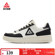 匹克板鞋男鞋冬季空軍一號小白鞋薄底德訓鞋子男輕便休閑女鞋運動(dòng)鞋男 【女款】帆布白色/黑色 39