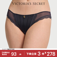 維多利亞的秘密 維密 花漾蕾絲透明網(wǎng)紗夢(mèng)幻包臀女士?jì)妊澬愿腥茄?22M0暗夜藍56139 11256139 S