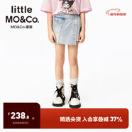 little MO&Co.little moco童裝25夏裝新款女童純棉裙褲牛仔短褲子甜酷百搭 牛仔淺藍色 150 150/61