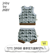 jnby by JNBY【套裝】江南布衣嬰童秋針織背心短褲舒適男女童嬰兒YN8H20920 496藍咖組合 90 cm