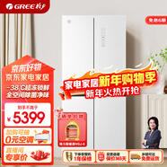 格力（GREE）晶弘冰箱456升十字對開(kāi)-38℃超凍鮮全空間除菌凈味變頻一級能效BCD-456WPSG/柳樺白