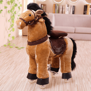 奇怪君兒童諸葛馬珍珠寶寶跳跳馬坐騎戶(hù)外騎馬玩具游樂(lè )場(chǎng)寶寶生日禮物 中號淺棕色諸葛馬坐墊款體重15kg可使用 馬蹄馬叫聲