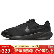 耐克NIKE跑步鞋男子緩震寬版REVOLUTION 7運動(dòng)鞋FB8501-001黑44黑武士