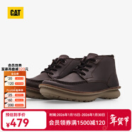 卡特（CAT）工裝靴男士馬丁靴防滑厚底戶(hù)外英倫風(fēng)牛皮靴子P725410N3EDC17 深褐 44