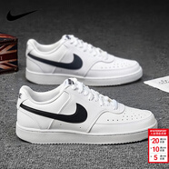 耐克（NIKE）男鞋板鞋 2026新款春季時(shí)尚運動(dòng)鞋舒適耐磨低幫運動(dòng)休閑鞋滑板鞋 COURT VISION/白色黑勾 【簡(jiǎn)版空軍】 42