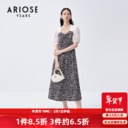艾諾絲雅詩(shī)商場(chǎng)同款夏季新品時(shí)尚泡泡袖撞色拼接連衣裙20529092 愛(ài)樂(lè )之城 M