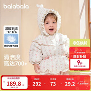 巴拉巴拉童裝嬰兒羽絨服女童寶寶冬季短款外套兒童保暖萌男童