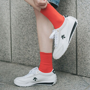 迪桑特（DESCENTE）男女鞋子 Cron Racer 輕便舒適 耐磨防滑 經(jīng)典低幫休閑運動(dòng)鞋 黑白/BLACK/WHITE 22