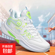 詹姆斯籃球鞋透氣運動(dòng)鞋防滑耐磨兒童9中學(xué)生4戰靴5幻影3球鞋 白月 H905 44