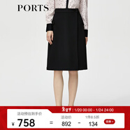PORTS寶姿秋冬新品女裝中裙ALM9S018HWQ027 黑色 XS (2)