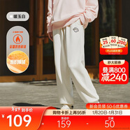 安踏雪鸮衛褲丨休閑束腳褲女冬季新款加絨保暖針織長(cháng)褲學(xué)院運動(dòng)褲