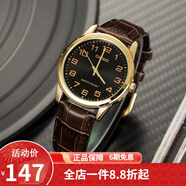 卡西歐（CASIO） 卡西歐(CASIO)男表休閑簡(jiǎn)約石英皮帶手表學(xué)生腕表商務(wù)送男友禮物 MTP-V001GL-1B