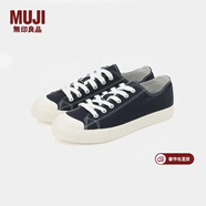 MUJI男女通用不易疲勞不易沾水運動(dòng)鞋無(wú)性別男款女款小白鞋帆布鞋鞋子 藏青色1S 35 碼/225mm（尺碼偏大拍小一碼）