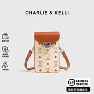 CHARLIE&KELLI CK品牌包包女款可觸屏手機包小包包豎款女士2026新款斜挎單肩包 米白色【情人節禮物送女友老婆實(shí)用】