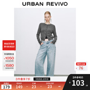 UR2026春季新款女裝休閑琥珀流光風(fēng)紐扣針織開(kāi)衫UWB950006 冷灰 M