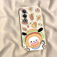 倍技適用Oppo A3x手機殼可愛(ài)情侶卡通漢堡包帕恰狗kt貓A3活力版直邊硅膠軟殼軟套保護殼全包防摔 Oppo A3活力版【古董白-漢堡帕恰狗】