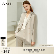 AMII女裝2025職業(yè)西服套裝女夏季新款休閑外套時(shí)尚西裝兩件套 卡其(西裝) 2XL (175)