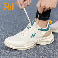 361°男鞋跑步鞋男運動(dòng)鞋秋冬季款透氣網(wǎng)面休閑鞋361度男鞋皮面運動(dòng)鞋 燕麥奶/青松綠2230F 41