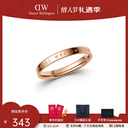丹尼爾惠靈頓（DanielWellington）DW戒指男女對戒 時(shí)尚飾品素圈情侶戒指 表白情人節禮物送女生 尺寸50 DW00400016