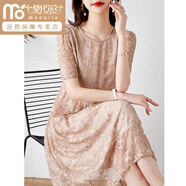 莫代爾2026新款連衣裙女夏季高端重工刺繡時(shí)尚碎花設計感桑裙子韓 圖片色旗艦款 M