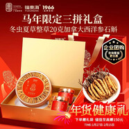 福東海過(guò)年貨禮盒【馬年定制三拼】冬蟲(chóng)夏草20克西洋參鐵皮石斛送長(cháng)輩