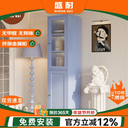 盛耐現代簡(jiǎn)約風(fēng)書(shū)柜鋼制多層帶門(mén)書(shū)柜夾縫儲物柜客廳冰箱電視窄縫柜