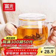 富光花茶杯 男女士茶水分離杯子 雙層辦公泡茶玻璃杯帶把高硼硅水杯